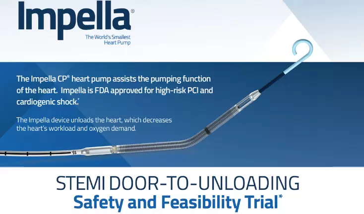FDA Safety Study of Unloading the Left Ventricle for 30 Minutes Prior to Reperfusion in Heart Attack Patients is Safe and Feasible Press Release Image