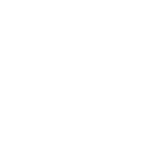 White illustrated icon of of a computer screen showing graphs and charts on a red circle background