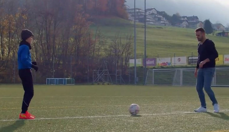 Erduan Shaqiri playing football