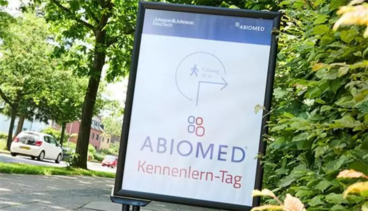 Eingang zum Abiomed Kennenlerntag im Juli 2024